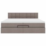 VidaXL Cadre de lit ottoman avec matelas taupe 200x200cm tissu