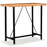 vidaXL Ensemble de bar 5 Pièces Bois d'acacia massif et cuir véritable