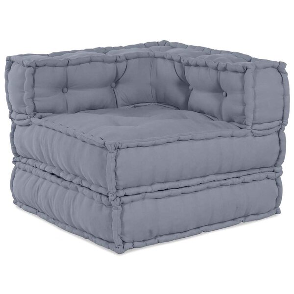 vidaXL Canapé modulaire Gris 70 x 70 x 54 cm tissu