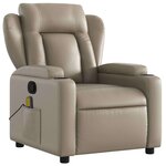 vidaXL Fauteuil de massage inclinable Cappuccino Similicuir