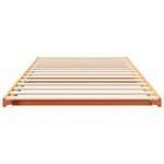 vidaXL Cadre de lit surélevé Marron cire 100 x 200 cm