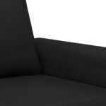vidaXL Ensemble de canapés 3 Pièces avec coussins noir similicuir