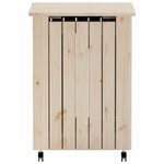 vidaXL Panier à linge et roulettes RANA 45x45x64 cm bois massif de pin