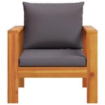 vidaXL Chaise de jardin avec coussins bois massif d'acacia