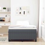 vidaXL Cadre de lit plateforme Gris foncé 120 x 190 cm tissu