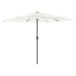 vidaXL Parasol de jardin avec mât en acier blanc 248x248x248 cm