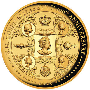Pièce de monnaie en Or 200 Dollars g 62.2 (2 oz) Millésime 2026 H.M. QUEEN ELIZABETH II (PRÉCOMMANDE)
