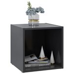 vidaXL Meubles TV 4 Pièces gris 37x35x37 cm bois d’ingénierie