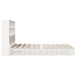 vidaXL Lit bibliothèque sans matelas blanc 160x200 cm bois massif