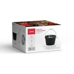 Barbecue à charbon portable Ø 27 cm grille acier chromé - Hauteur 24 cm - Pieds pliables  poignées