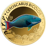 Monnaie MOST FAMOUS CORAL FISH Set 10x1/1000 Oz Or 3000 Francs Chad (PRÉCOMMANDE)