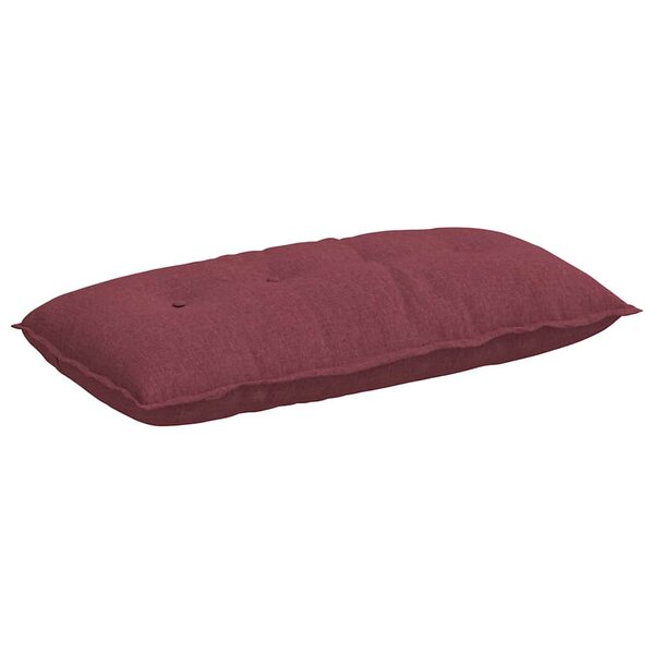 vidaXL Coussin de Dos Bordeaux 100 x 19 x 50 cm tissu
