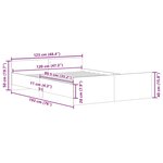 vidaXL Cadre de lit sans matelas sonoma gris 120x190 cm