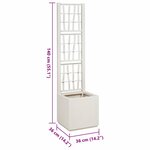 vidaXL Cache-pot de jardin Blanc 36 x 36 x 140 cm Polypropylène