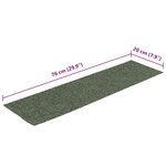 vidaXL Tapis d'escalier autocollants 30 pièces 76 x 20 cm Vert Rectangulaire
