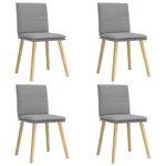 vidaXL Chaises à manger lot de 4 gris clair tissu