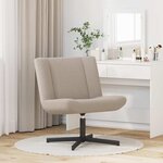 vidaXL Chaise pivotante Gris clair 63 x 75 x 76 cm Peau de mouton