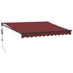 vidaXL Auvent rétractable automatique bordeaux 300x250 cm