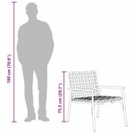 vidaXL Chaises de jardin 2 Pièces noires  dimensions 79x56x73 5 cm en osier synthétique.