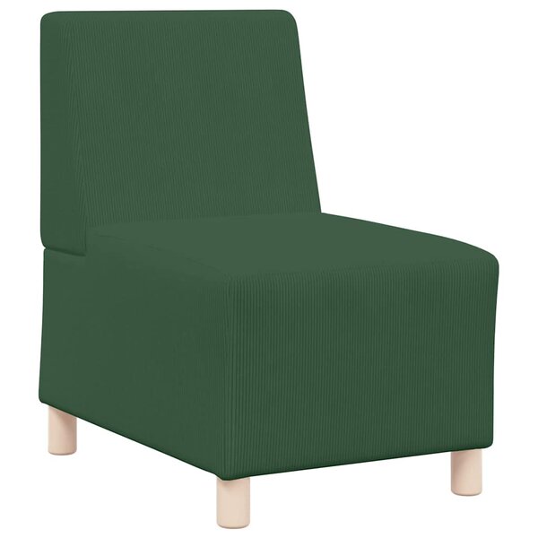 vidaXL Unité de Sofa Modulaire Sans Accoudoirs Vert jungle