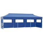 vidaXL Tente de réception pliable avec 5 parois 3x9 m Bleu