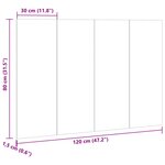 vidaXL Tête de lit vieux bois 120x1 5x80 cm bois d'ingénierie
