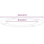 vidaXL Anneaux d'arbre plats 5 Pièces Blanc Ø90 / 120 cm Acier