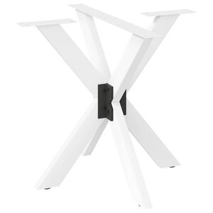 vidaXL Pied de table à manger en forme d'araignée  blanc  85 x 85 x (72-73) cm  acier