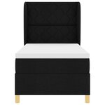 lit-box vidaXL avec matelas noir 90x190 cm en textile