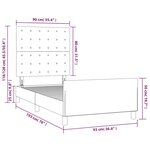 vidaXL Cadre de lit sans matelas bleu foncé 90x190 cm velours