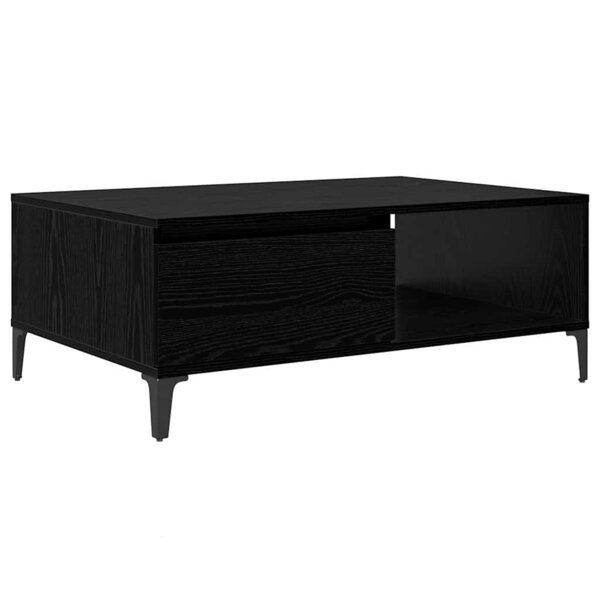 vidaXL Table basse Chêne noir 90 x 60 x 35 cm Bois d'ingénierie