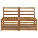 vidaXL 2 Pièce Sofa de milieu extérieur Bois d'Acacia Massif Naturel