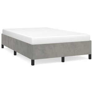 vidaXL Cadre de lit Gris clair 120x200 cm Velours