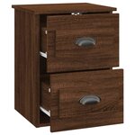 vidaXL Tables de chevet murales 2 Pièces Chêne marron 41 5x36x53 cm