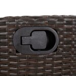 vidaXL Ensemble à manger de jardin et coussins 7 Pièces marron rotin