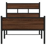 vidaXL Cadre de lit sans matelas chêne marron 100x190 cm