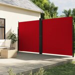 vidaXL Auvent latéral rétractable rouge 200x600 cm