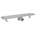 vidaXL Drain de douche linéaire 630 x 140 mm Acier inoxydable