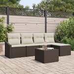 vidaXL Ensemble de 5 pièces de canapés de jardin avec coussins gris poly rattan