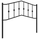 vidaXL Tête de lit métal noir 107 cm