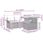 vidaXL Ensemble de canapé de jardin 5 Pièces Gris clair Poly rotin