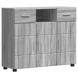 vidaXL Buffet Sonoma gris 88 5 x 30 5 x 73 cm Bois d'ingénierie