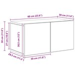 vidaXL Ensemble meuble TV 2 Pièces Chêne noir 80 x 30 x 30 cm