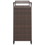 vidaXL Chariot de bar avec tiroir Marron 100x45x97 cm Résine tressée