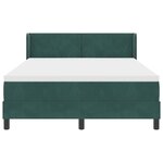 Lit avec sommier et matelas vidaXL Vert foncé 140x200 cm Velours