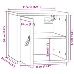 vidaXL Armoire murale 31 5x30x30 cm Bois massif Pin