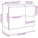 vidaXL Armoire de salle de bain vieux bois 65x33x60 cm bois ingénierie