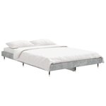 vidaXL Cadre de lit sans matelas gris béton 120x190 cm