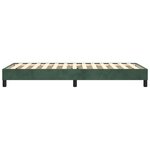 vidaXL Cadre de lit Vert foncé 90x190 cm Velours