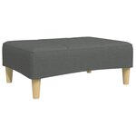vidaXL Canapé-lit à 2 places avec repose-pied gris foncé tissu